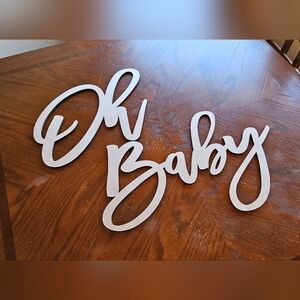 Baby Shower "Oh Baby" Sign